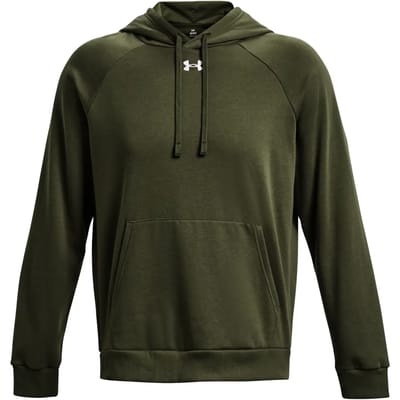 Under Armour UA Rival Fleece Hoodie Heren Sporttrui - Groen - Wit