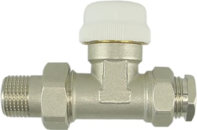 Thermostatisch ventiel zonder knop 1/2" recht met adaptor