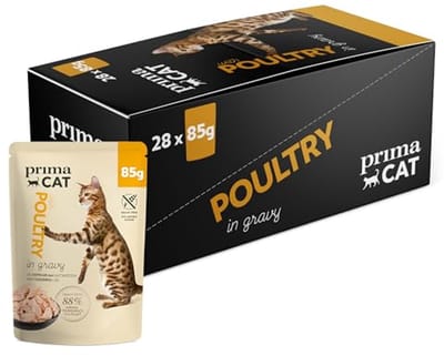 Natuurlijk Gevogelte Natvoer voor Gesteriliseerde Katten - 28 Stuks van 85g