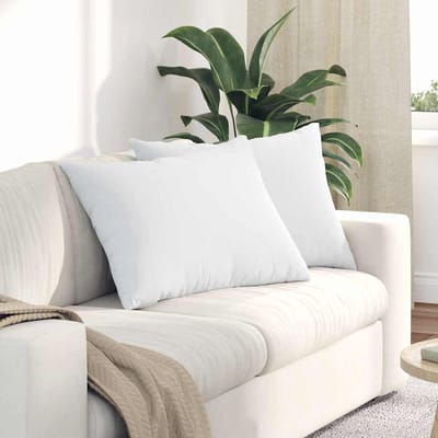 vidaXL - Zitkussens - 2 - st - Stof - Wit - 70 - x - 50 - cm