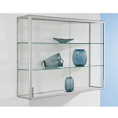 Wandvitrinekast, 1520 x 300 x 1020 mm, zilver