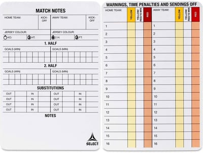 Select Referee Game Scheidsrechterskaarten - Wit | Maat: UNI