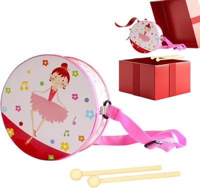 Speelgoed Trommel Set - Houten Percussie Instrument - Muzikale Ontwikkeling - Zacht Afgeronde Houtafwerking - 15 cm Trommeldiameter - Niet gespecificeerd