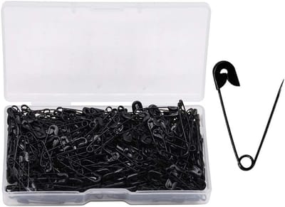 300 Stuks Zwarte Veiligheidsspelden – Diverse Maten (18mm t/m 53mm) voor Kleding, Hobby en Handwerk