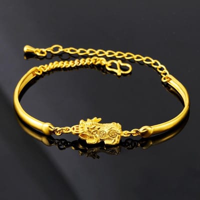 Europese en Amerikaanse eenvoudige Pixiu aura dierenarmbanden dames vergulde armbanden black