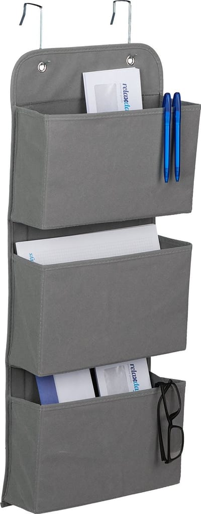 hangende organizer - 3 vakken - deur - wand - wandopberger met haken - badkamer