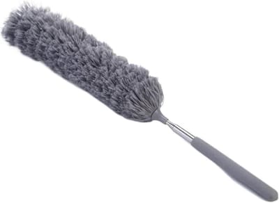 Microvezel Plumeau - Stofborstel Telescoop - Huishoudelijk Reinigen - Flexibele Kop - Uitschuifbaar - Zwart