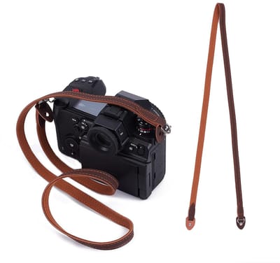 JHUBERS- Camera Schouderriem Verstelbaar - Lederen Camerariem - Vintage Look - Robuust - Comfortabel - Stijlvolle Handnaden