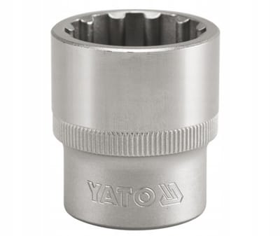 Yato Spline 12-Kant Dopsleutel - 1/2'' - 21mm - Korte Versie - CrV Staal