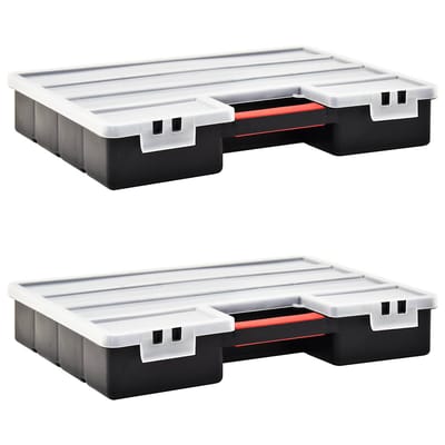vidaXL Assortimentsdozen 2 st met verdelers 460x325x80 mm kunststof