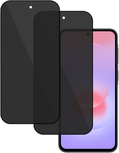 TechNow Privacy Screenprotector 2x geschikt voor Samsung Galaxy A37 – Gehard Glas – Anti Inkijk – Rounded – TechNowt+
