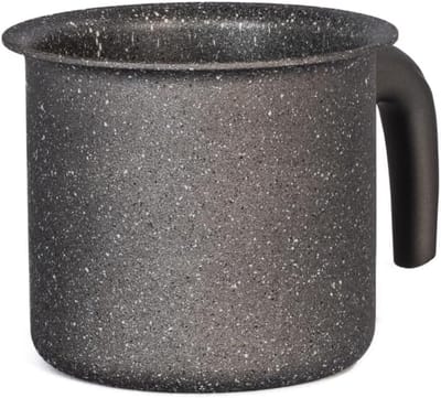 Melkpan Aluminium - Kookpan Klein - Warme Dranken Maken - Antiaanbaklaag - 12 cm - Grijs