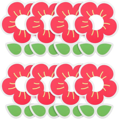 Dailygoods- Lollipophouder 50 Stuks - Papieren Lollipopkaarten - Bloemen Design - Cadeaukaarten - Valentijnskaarten - 8.5 x 6.8 cm - Candyhouder