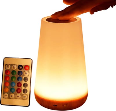 Dimbaar Touch Bedlampje met Afstandsbediening - Slaapkamer Nachtlampje met 13 Kleuren Veranderend - Ideaal als Bureaulamp en Sfeerverlichting voor Thuis