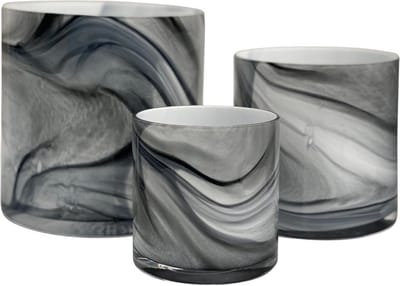 Waxinelichthouder Celtic Marble Ø12 x H12 cm - maat M - Vase the World
