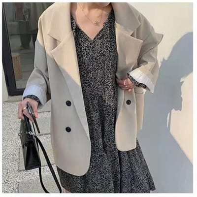 Herfst Blazers Vrouwen Minimalistisch Effen Uitloper Losse Elegante Retro Officiële Mode High Street Vrouwelijke Comfortabele Pak Student S