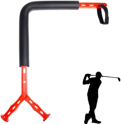 Cosensi- Golf Swing Trainer Ergonomisch Ontwerp - Golf Trainingshulpmiddel - Geste Corrector - Duurzaam Materiaal - Zwarte/Rode Kleur - Versterkt Spierkracht - Golf Training Aid