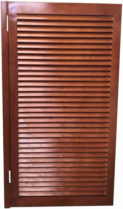 Houten Draaideur - Cafédeur Luiken - Ruimtes Verdelen - Massief Hout Handgemaakt - 90cm Hoog - Bruin