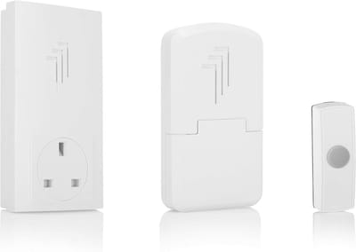 Draadloze Deurbel Twin Pack - Batterijgevoed, Binnen & Buiten Ontvangst, 30m Bereik, Klassiek Geluid