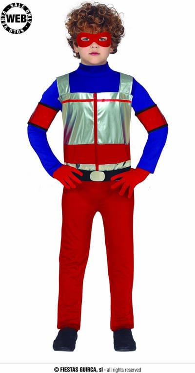 Fiestas Guirca - Kostuum Super Hero 10-12 jaar - Carnavalskleding - Carnaval - carnavalskleding 2027 - Carnaval kostuum