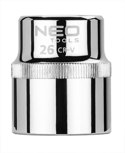 NEO Superlock - Zeskant Dopsleutel - 1/2" - 26 mm - Chroom-Vanadium Staal