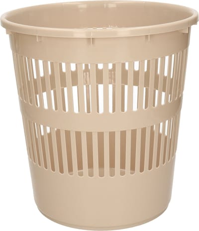 Plasticforte Afvalemmer - 10 liter - 28 cm - kunststof - taupe - prullenmand