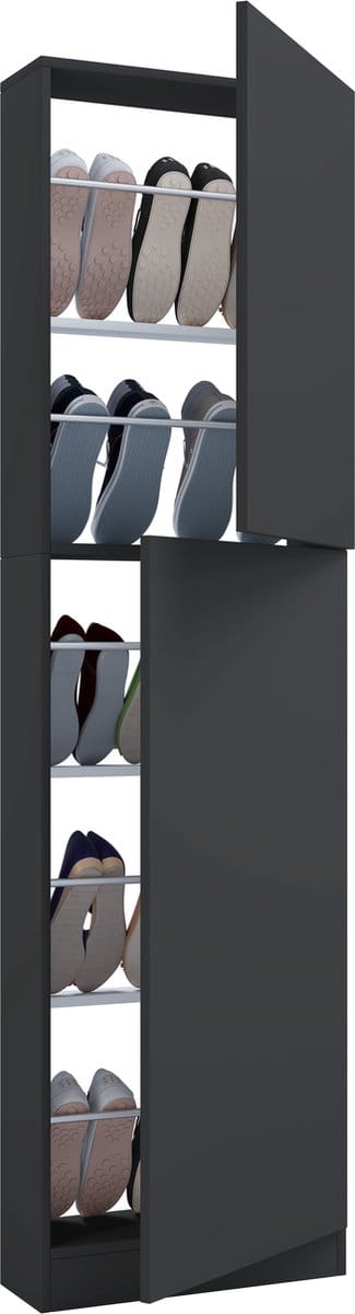 Houten schoenenkast Schoenenkast Schoenrek Schoenstandaard Fulisa XL