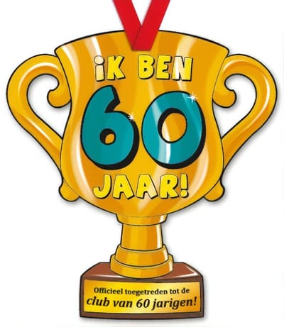 Paper Dreams | Kartonnen Trofee | Ik ben 60 jaar!