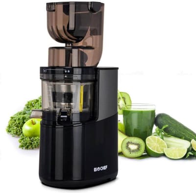 BioChef Atlas Slowjuicer – Groenten & Fruitpers – Zwart – 250W