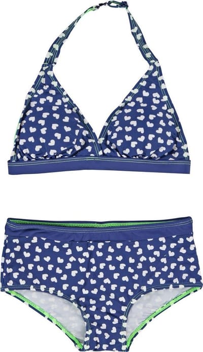 Boobs & Bloomers donkerblauwe halter meisje bikini Luna - Maat 140