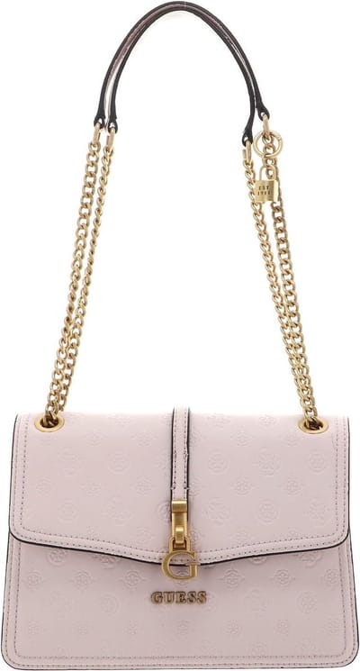 GUESS Schoudertas Avondtas G James Logo Convertible Flap Crossbody Bag Blush Logo Roze