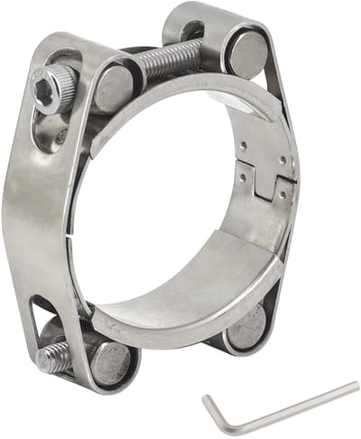Cosensi- Slangklem Heavy Duty - Verstelbare Buisklem - Dubbellaagse Pijpclip - 304 Roestvrij Staal - Corrosiebestendig - Ideaal voor Industrieel Gebruik