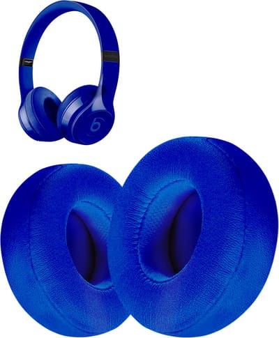 Oorkussens geschikt voor Beats By Dr. Dre Solo 2.0/3.0 wireless - Koptelefoon oorkussens voor Beats Solo blauw