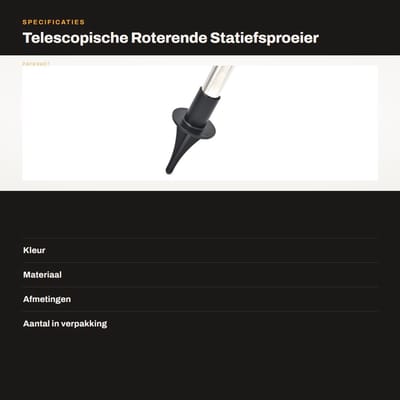 Dailygoods- Sproeier 360 Graden - Roterende Sproeier - Statiefsproeier - Tuinsproeier - Telescopische Sproeier - Automatische Irrigatie