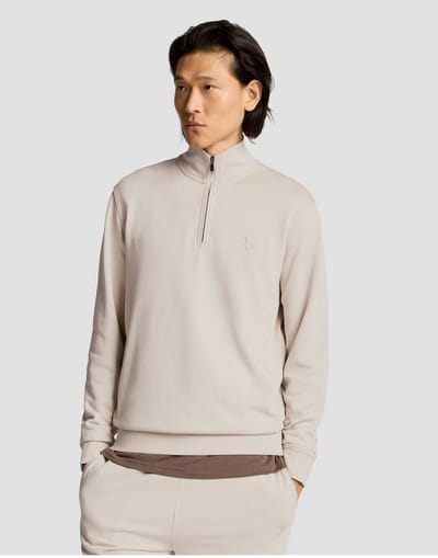 Lyle & Scott - Trui Beige Lyle&scott Superfine Quarter Zip Sweaters Beige Ml2258ton