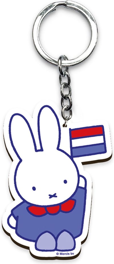 Sleutelhanger - Nijntje Holland - Hout - Originele Licentie - Dick Bruna - 7x5cm