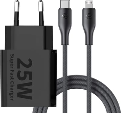 Snellader geschikt voor iPhone, iPad en AirPods met Lightning aansluiting - 3 Meter - Oplader - Lader - Power Adapter