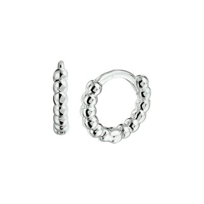 Zilver Gerhodineerd Klapoorringen 1332671