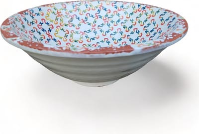 Trendy Aardewerk Schalen Porto Multicolor 33x12 cm Handgemaakt
