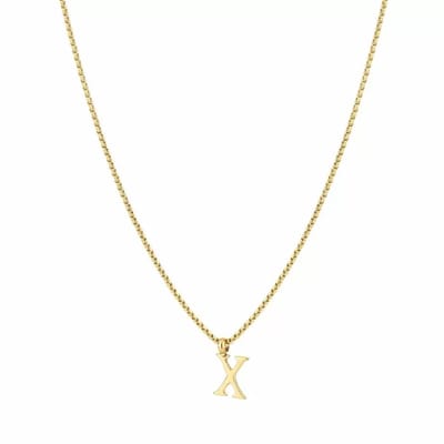 Bijoutheek Collier Letter X Goud