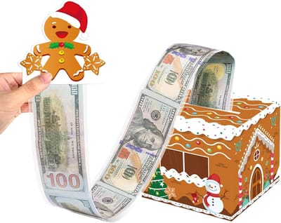Kerst Spaarpot - Geldkist Feest - Sparen & Cadeau - Transparante Zakjes - 35 x 27 cm