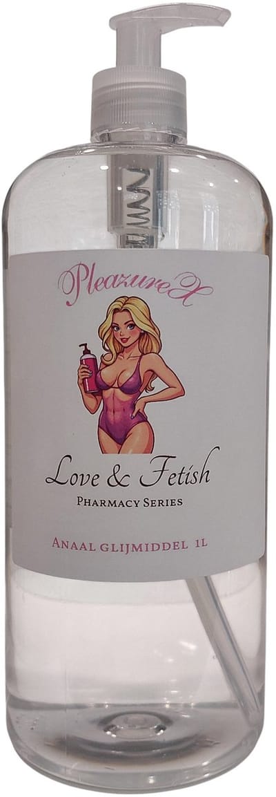 PleazureX - Pharmacy Series - Anale glijmiddel - 1 liter fles - intiem - hulpmiddel - drogist - 1L pomp fles