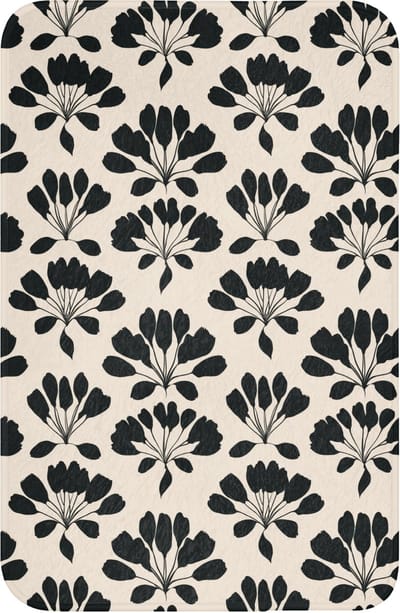 WC mat 40x60 cm - Antislip - Abstract - Patroon - Zwart - Toiletmat - Vloermat - Douchemat - Toilet tapijt - Toiletmatten