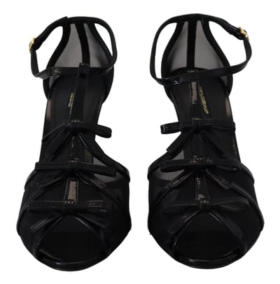 Dolce & Gabbana Zwarte Stiletto Hakken Sandalen Schoenen