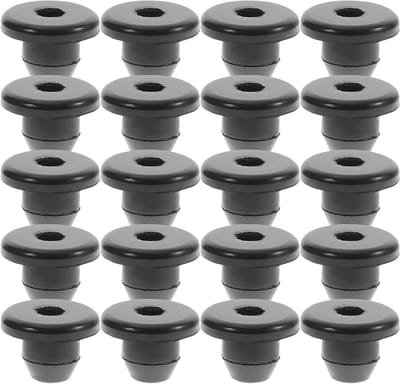 Vloerflessenkrik Rubberen Pluggen - Olie Reservoir Vulpluggen - Hydraulisch Onderhoud - Slijtvast Duurzaam Materiaal - 20 Stuks - Zwart