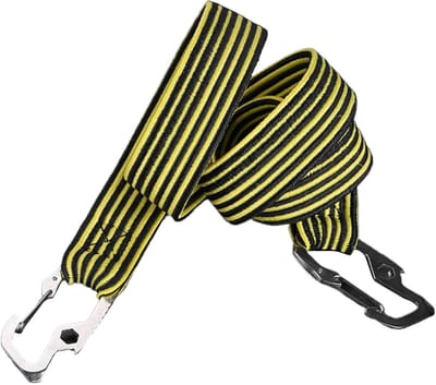 Elastische Banden - Bagage Riemen - Motor Transport - Multifunctionele Haken - 1 of 2 Meter - Zwart Geel