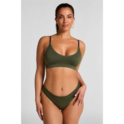 Hunkemöller Dames Lingerie String Dide - Groen - maat XS