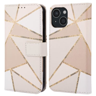imoshion Design Bookcase voor de Apple iPhone 15 - Beige Graphic