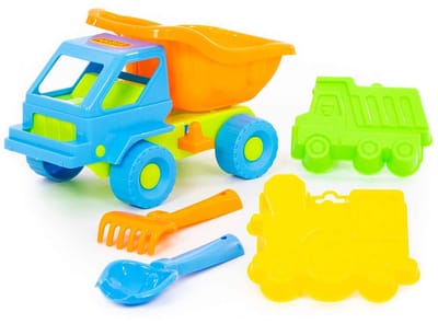 Polesie Kiepwagen Zandbak Speelgoed met Vormpjes en Schepje