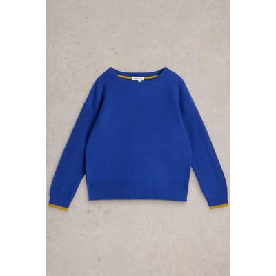 White Stuff  Bank Jumper Bright Blue Maat: 12 | Sweaters Outlet | Dames | Blauw